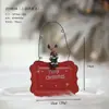 Mini ferro transfronteiriço novo cartão de Natal Merry Christmas listando decorações de Natal pendente de porta pendente de árvore layout props