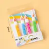 Estilo ins decoração de bolo de aniversário de desenho animado velas flores chapéus de festa urso de pelúcia rosto sorridente corações velas de aniversário infantil
