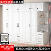 Armario de madera maciza completo para dormitorio, armario infantil de montaje sencillo, estilo europeo, para alquiler, armario grande, personalización