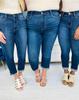 Jeans Skinny Popular da Amazon 2024 Cintura Alta Emagrecimento Esticável Contração da Barriga Levanta Quadril Calças Estilo Garota Popular