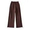 Ins8 Pantalones Casuales Rectos Bordados con Letras de Color para Mujer 2022 Verano Nueva Moda Pantalones de Pierna Ancha con Cordón en el Tobillo