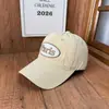 Gorra de Béisbol Lavada Estilo Coreano para Mujer, Bordado de París para Primavera y Otoño, Aspecto Vintage, Adelgazante, Gorra de Pico Versátil, Moderna