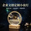 Luz de Noche Acrílica, Personalizada con Tu Imagen, Lámpara de Escritorio con Carga Inalámbrica, Regalo Corporativo con Logo, Recuerdo Cultural y Creativo, Adorno de Madera Maciza