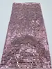 En Stock del Fabricante: Tela de Bordado con Lentejuelas y Cuentas Lisas de Moda Europea y Americana, Tela Bordada de Moda