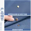 Bolsa para Arquivos A4 Bolsa Personalizada de Couro para Armazenamento de Documentos Pasta Grande Capacidade Espessada Impermeável Bolsa para Conferências de Negócios