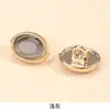 Top feminino com botões coloridos de pérola e resina com borda dourada, adequado para casacos de lã de alta qualidade, malhas e sobretudos, botões decorativos versáteis
