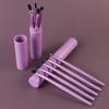 Cangzhou set de brochas de sombra de ojos pelo de fibra detalles de pinceles de maquillaje portátiles set completo tubo de aluminio brocha barril de maquillaje fabricantes de brocha para sombra de nariz