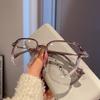 Artefacto de astigmatismo grado ojos sin maquillaje miopía montura de moda puede ser cuadrada cara redonda cambio de color cielo estrellado purpurina gafas mujer