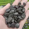 Guijarros negros pulidos y abrillantados para paisajismo de patios, pavimentación, piedras de drenaje de aguas pluviales, guijarros para pavimentación de acuarios y estanques