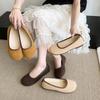 Zapatos de tacón bajo poco profundos de estilo francés para mujer, Nuevos mocasines planos suaves de estilo hada para verano-otoño 2026, Zapatos de abuela sin cordones