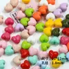 Contas de Pêssego Coração Gordinho Pintadas, Contas em Formato de Coração, Contas Base Pintadas à Mão, Chaveiro DIY, Colar, Acessórios de Cabelo, Materiais para Acessórios de Joias