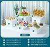 Soporte Acrílico Ondulado para Exhibición de Alimentos Blanco Acrílico Buffet Soporte para Exhibición de Postres Mesa Cubo