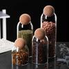 Garrafa de vidro Bola redonda selada Jar Café Grão Caixa de armazenamento Cozinha Armazenamento de grãos Jar Creative Cork Tea Jar