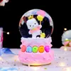 Bola de Cristal Musical con Nieve y Luz Estilo Ins Soñador Nube Flotante Canción de Amor, Exquisito Regalo para Niñas, Dropshipping