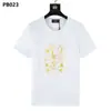 Camiseta al por mayor de marca americana moderna Psychobunny con estampado de calavera de conejo colorido y degradado, manga corta, cuello redondo