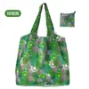 Bolsa de Tote de Compras Floral Grande de 190t en Stock de Gran Venta, Bolsa de Poliéster al por Mayor, Bolsa Plegable, Bolsa de Regalo Promocional