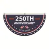 Bandeira de Jardim Cruzada Estados Unidos 250º Aniversário América 250 Bandeira de Jardim Estados Unidos 250º Aniversário de sua Fundação Bandeira Semicircular