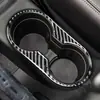 Adecuado para modelos Jeep Wrangler 11-17, juego completo de decoración interior de fibra de carbono para el logotipo del volante y el marco del interruptor del aire acondicionado