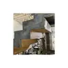 Producción Personalizada de Fabricante de Escaleras Modernas Sencillas, Escaleras de Acero y Madera para Loft de Casa, Escaleras de Sierra Dentada para Peldaños de Roble Rojo