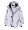 Chaqueta con capucha tres en uno de forro compuesto de grafeno de doble capa, abrigo deportivo unisex con logo impreso