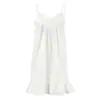 Moda Verano 2023 Nueva Sexy Espalda Descubierta Camisón Falda de Tirantes Borde de Loto Casual Cómodo Ropa de Casa para Mujer