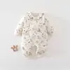 Ropa acolchada para recién nacidos, mameluco mariposa engrosado de 40g para recién nacidos, ropa de dormir de una pieza de algodón puro antibacteriano Clase A