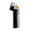 XF1802 sensor de huellas dactilares de hielo encendedor de cigarrillos viento silencioso a prueba de viento táctil luz intermitente carga USB encendedor de protección ambiental