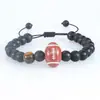 Pulsera de Beisbol con Cuentas de Nuevo Estilo Transfronteriza Pulsera Negra Mate Coach de Fútbol Pulsera Deportiva de Tenis Baloncesto