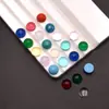 Piedras Preciosas de Vidrio de Media Ronda de Colores con Dorso Plano, Piedras para Caras de Anillo Lisas, Piedras Preciosas Incrustadas en Joyería, Piedras Sueltas, Diamantes para Arte de Uñas