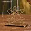 Porta Servilletas de Mesa para el Hogar Estilo Lujo Ligero, Caja de Servilletas Hueca de Hierro Forjado Vintage, Adorno de Caja de Servilletas para Decoración y Almacenamiento de Escritorio
