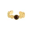 Anillo minimalista retro de piedra ojo de tigre para mujer, una pieza de moda de lujo ligera que es versátil, única y exuda una sensación de alta gama. Un accesorio elegante y personalizado para el dedo índice