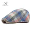 Boina Cuadros Clásica Nueva 2024 para Hombres y Mujeres, Gorra de Sol Casual de Moda Estilo Coreano, Gorra Delantera Retro Británica
