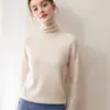 Suéter de Cachemira de Cuello Alto Apilado de Alta Gama Francés para Mujer, Suéter de Punto Pullover, Suéter Base Elegante Versátil de Corte Ajustado, Ropa Interior