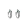 Brincos Tendência Versátil Full Diamond Cabeça de Cobra Olhos Verdes Cabeça de Leopardo Mini Cobra Enrolada Ear Cuff Banhado a Ouro Zircônia Banhado a Ouro