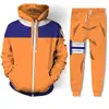 Traje Naruto Estampa 3D Casal Moletom Casual Traje Moda Casal