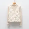 Jaqueta Feminina Pinghu Soft Mushroom com 90% Penugem de Ganso, Colete Leve, Design de Abóbora, Nova Coleção Outono/Inverno, Camada Interna de Penugem Casual