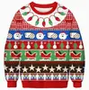 Comércio Exterior Transfronteiriço Novo Produto Padrão de Natal Halloween Impressão 3D Moda Casual Gola Redonda Manga Longa Moletom Venda Direta da Fábrica