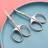 Pinzas pequeñas para pelo de nariz de punta tijeras de belleza ceja belleza maquillaje recortador de pestañas acero inoxidable manual no daña la cavidad nasal lavable