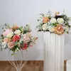 Bolas de Flores Artificiais de Rosa e Peônia para Decorações de Mesas de Casamento, Decorações de Corredores e Arranjos para Eventos em Shoppings