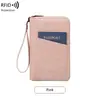 Cartera con Cremallera Antirrobo RFID Nueva Transfronteriza Bolsa para Pasaporte Bolsa para Documentos Bolsa de Almacenamiento para Documentos de Viaje Cartera