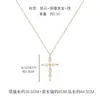 Collar de Cruz de Zirconia para Mujer, Simple, Ligero, Lujoso y de Gama Alta Cadena para Clavícula, Simple, Versátil, Moderno y Exquisito Collar con Colgante