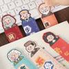 Regla de papel de celebridad de dibujos animados Regla suave creativa Regla de marcapáginas de dibujos animados para estudiantes de primaria Regla con texto inspirador Premios para estudiantes