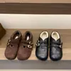 Zapatos Planos Retro Negros Pequeños de Cuero para Mujer Otoño e Invierno 2025 Zapatos con Forro de Piel Sintética Profunda Mocasines Planos de Gamuza