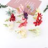 Nueva Simulación de Rocío Cabeza de Flor de Lirio de Tres Puntas DIY Pared de Flores para Boda Arreglo Floral Material Floral Decorativo Exportación Venta Caliente
