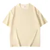 Camiseta em Estoque de Peso Pesado 230g Corte Slim Fit Ombro Normal Manga Curta Unissex, Camiseta Versátil para Camada Base, Algodão Puro de Peso Pesado