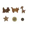 Botones de Madera, Animales Lindos, Botones de Cáscara de Coco, Pulseras, Collares, Colgantes, Pendientes, Accesorios para el Cabello Hechos a Mano con Cuentas para DIY