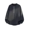 Suéter para Hombre Hanlu Estilo Old Money Cuello Henry, Otoño/Invierno Suave Casual Vintage Holgado Bloque de Color Prendas de Punto Pullover