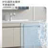 Lavabo de baño de acero inoxidable blanco leche con panal de abeja, lavabo integrado de cerámica, mueble de baño