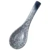 Cuchara de sopa pequeña estilo japonés vajilla vintage cuchara pequeña de cerámica cuchara de sopa de mango largo cuchara para arroz cuchara para el hogar venta al por mayor