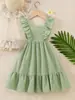 Vestido de Verão para Meninas, Estiloso e de Alta Qualidade, Algodão Puro, Aliexpress, Estilo Praia, Novo Modelo 2026